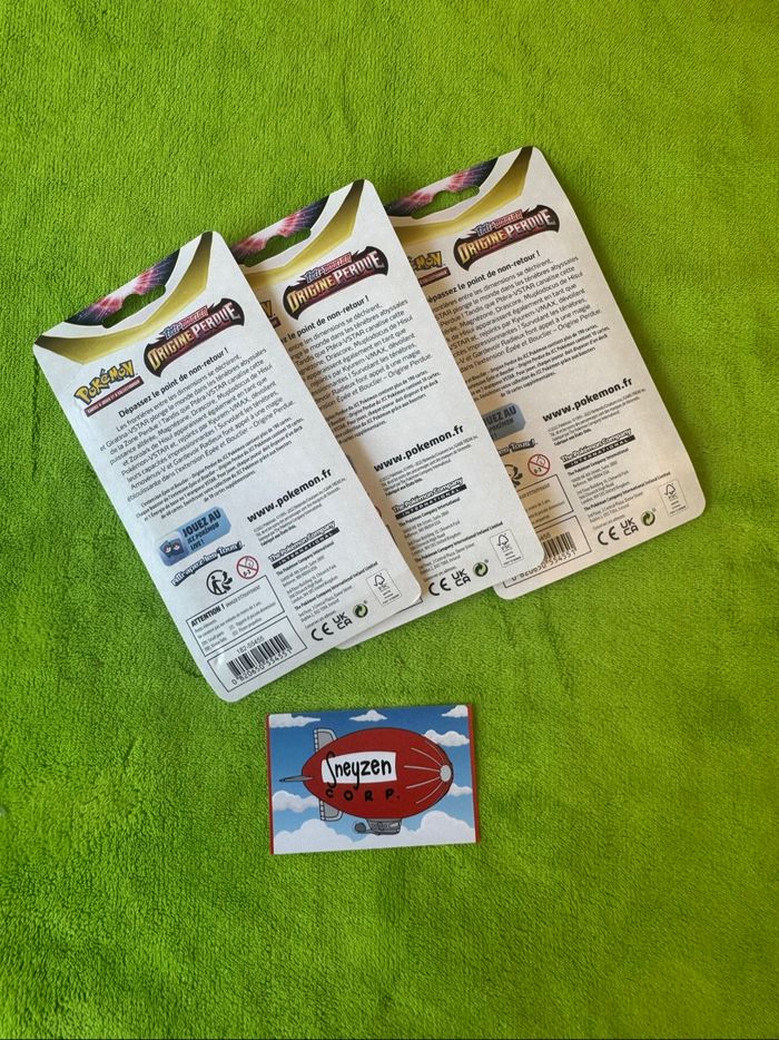 Lot de 3 blisters Boosters Pokémon Origine Perdue EB11 Neuf et Scellé - photo numéro 3