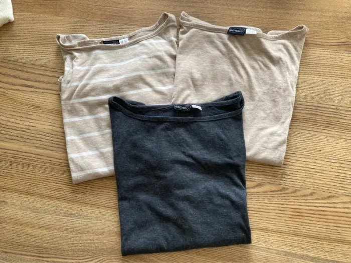 Lot 3 t shirts manche 3/4 - photo numéro 4