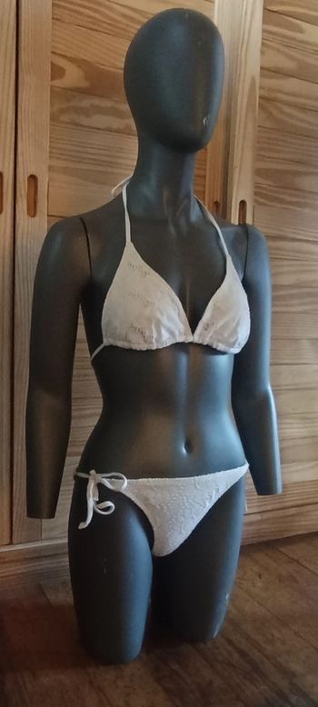 Maillot 2 pièces blanc coton à relooker