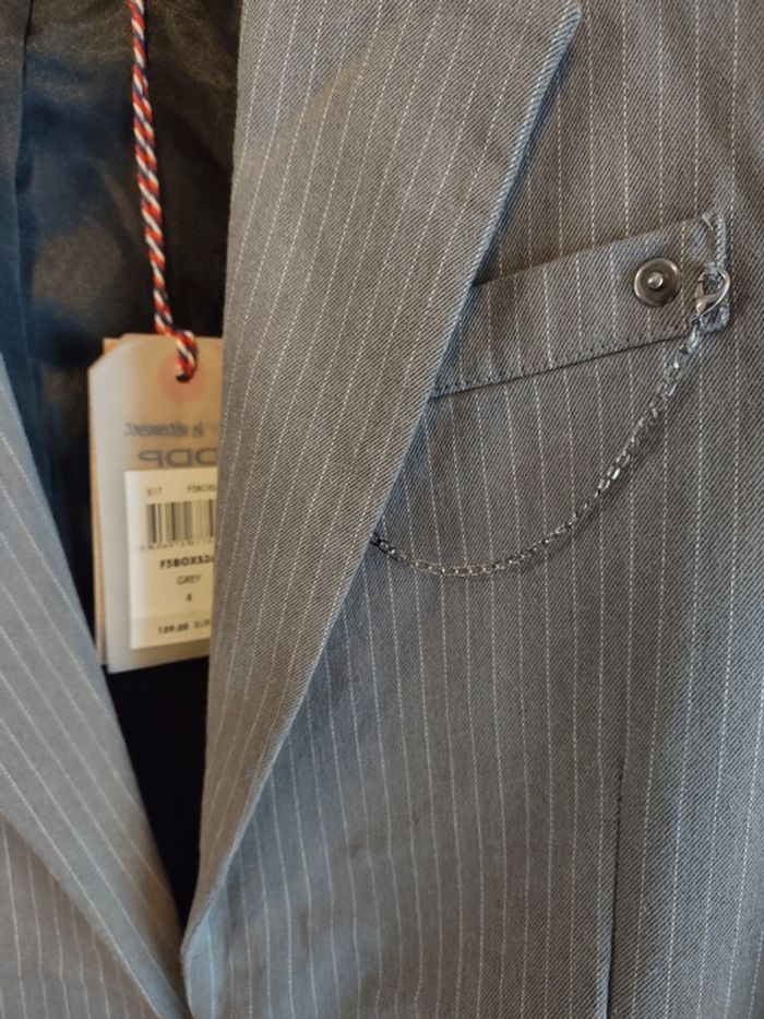 Veste classique et rock à rayures grises DDP - photo numéro 5