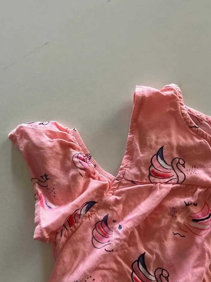 Robe rose saumon à cygnes – GÉMO – Fille 10 ans - photo numéro 2