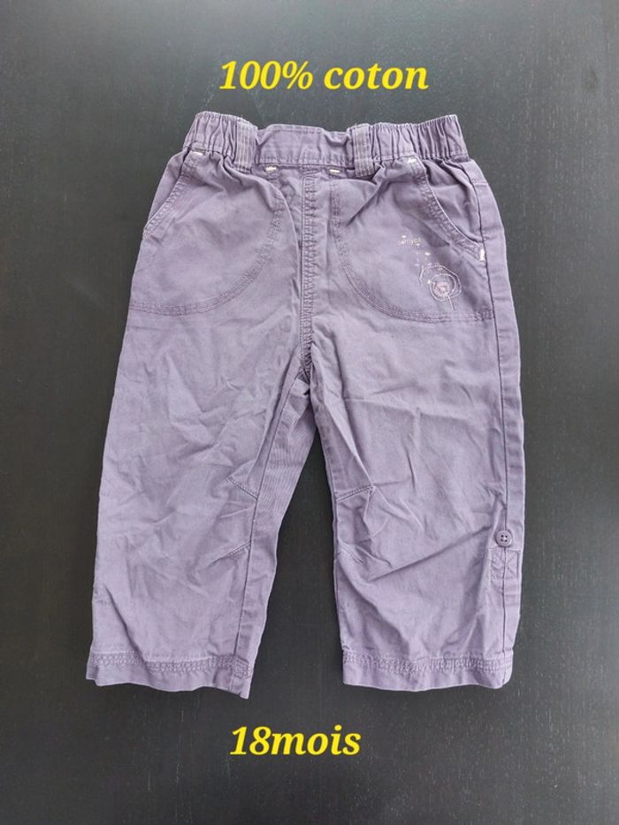 Pantalon et pantacourt 👧 18 mois 💯% coton