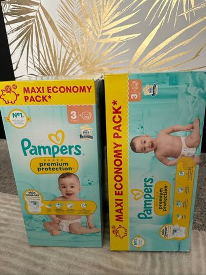 Lot de 2 Pampers taille 3 premium  protection