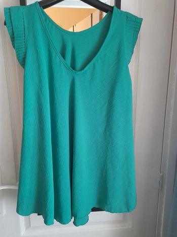 Blouse fluide vert Brésil 46/48