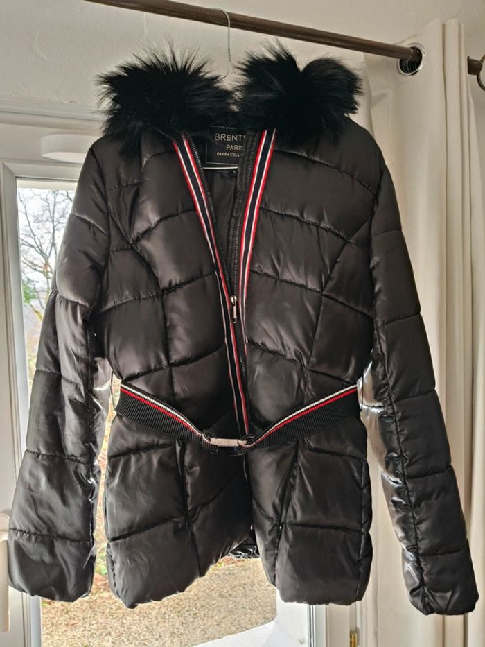 Doudoune Brentiny Paris Femme courte noire T2 (M) avec ceinture