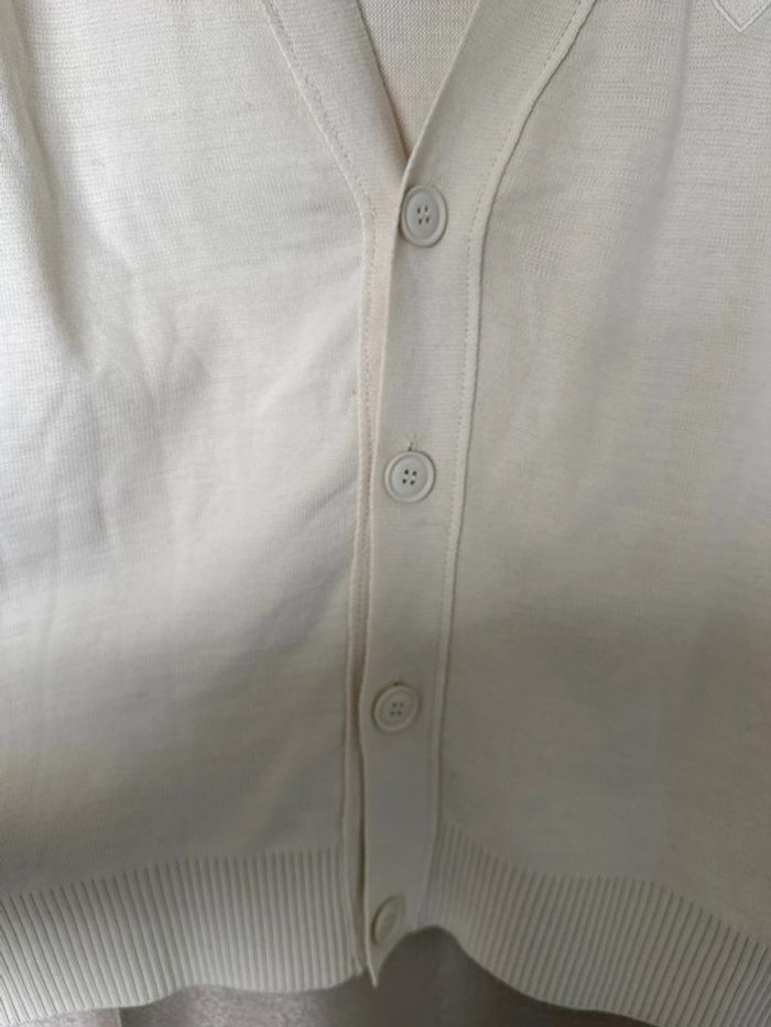Gilet cardigan IKAO Paris crème - Taille M - Neuf avec étiquette - photo numéro 5