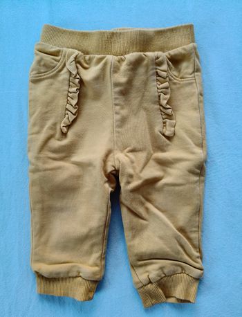 Pantalon chaud fille Orchestra jaune moutarde 67 cm