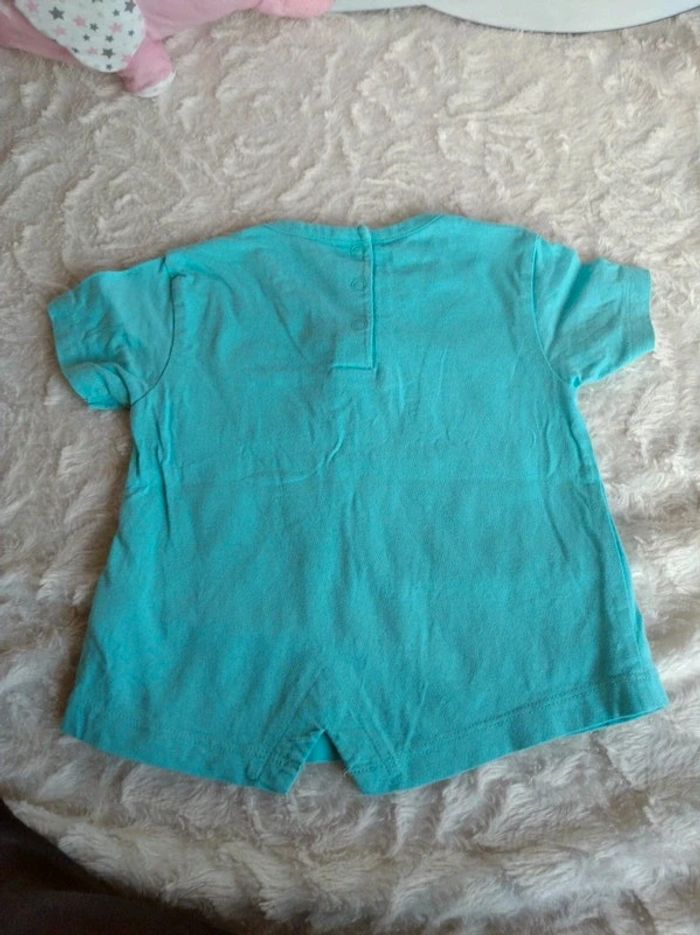 Tee shirt chemise manches courtes Fille 12 mois Jolie féline Panthère léopard 100% coton - photo numéro 9