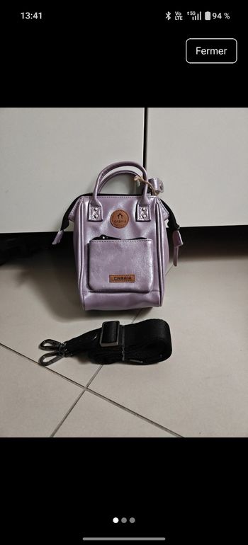 Nano bag Cabaïa lilas irisé 