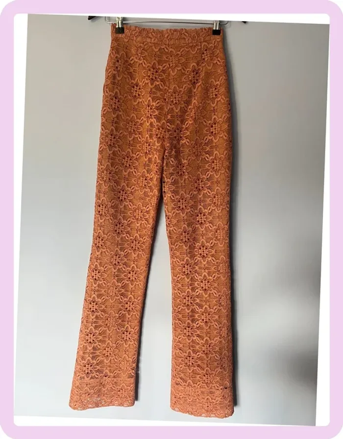 Pantalon Pinko rose dentelle – taille 38 IT FR 34 – chic & ultra féminin - photo numéro 6