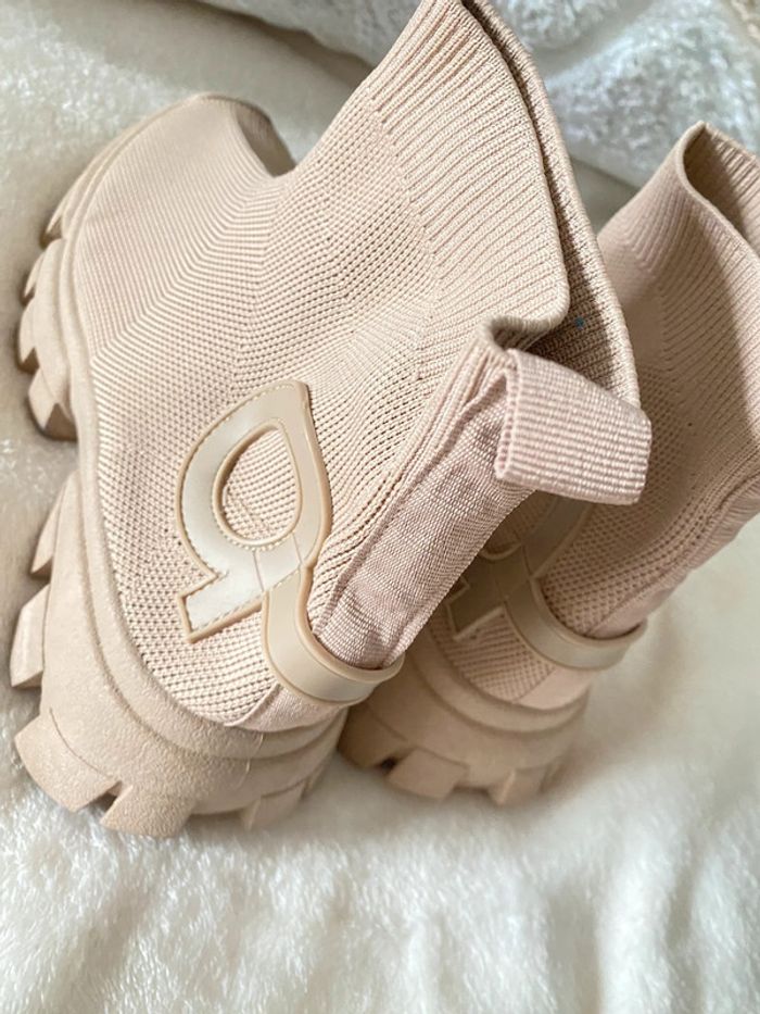 Bottines  Chaussettes Beige Pointure 36 - photo numéro 9