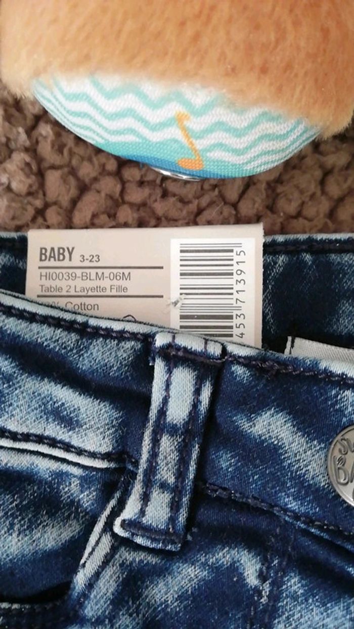 Pantalon aspect jean 6 mois neuf - photo numéro 4