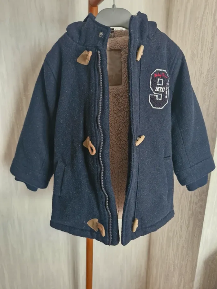 Duffle-coats bébé garçon 36 mois Tape à l'oeil bleu marine polyester laine acrylique - photo numéro 4