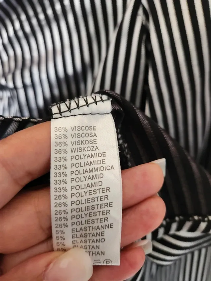 Chemise décolleté ceintré rayures City by JCL – Taille S - photo numéro 5