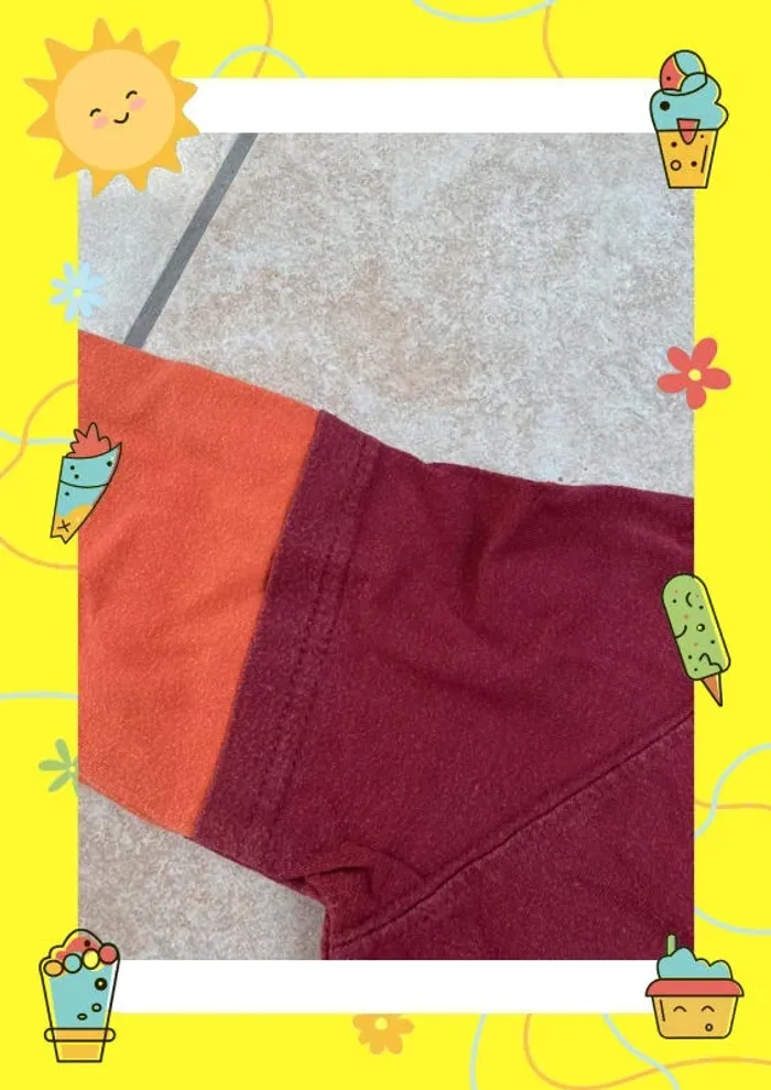 T shirt 2 ans orange bordeaux - photo numéro 4