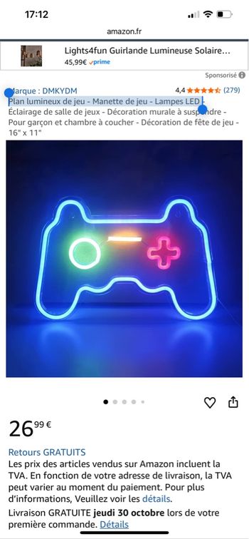 Plan lumineux de jeu