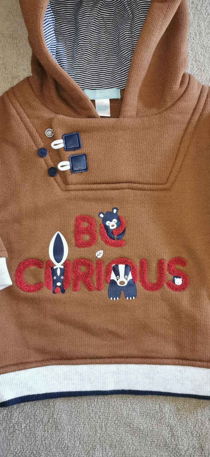 2 Pulls Bébé Garçon Neufs Obaïbi Taille 12 Mois - photo numéro 4