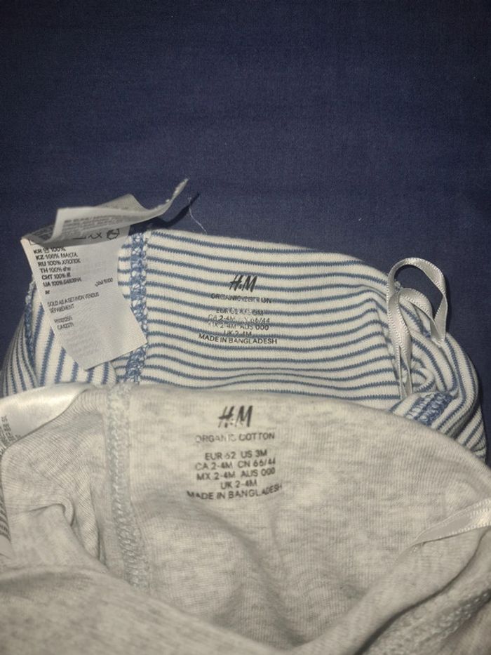 Lot de 2 pantalons 3 mois avec pieds - photo numéro 3