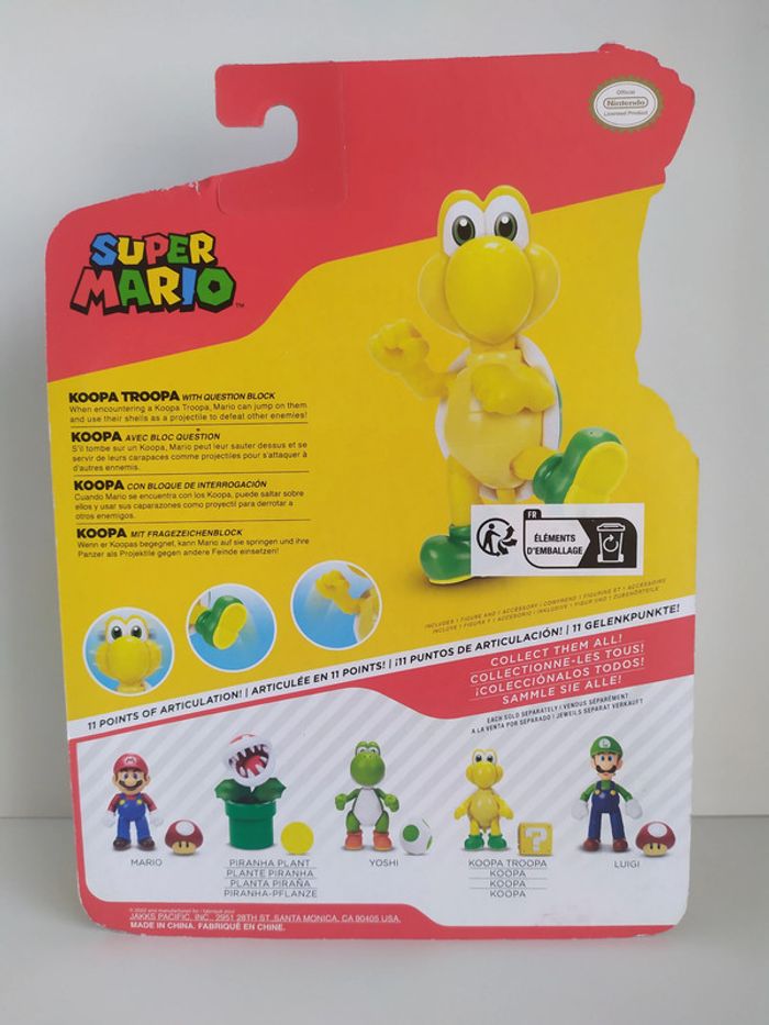 Figurine Super Mario Koopa Troopa Jakks pacific officiel Nintendo Neuf - photo numéro 3
