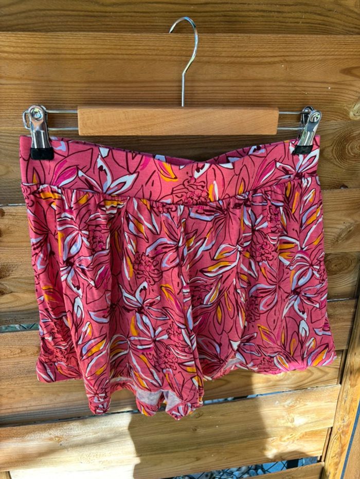 Short fluide motif fleurs