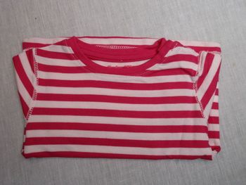 T-shirt rayé rose, 3 mois