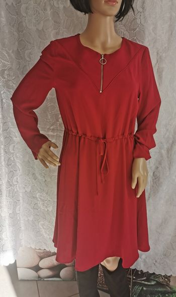Robe bordeaux fluide. Taille 38. Camaïeu