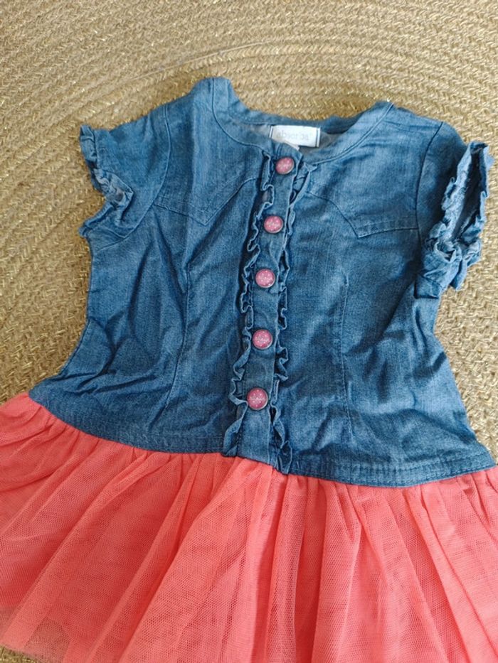 Robe été jean et tutu rose Absorba 6 mois - photo numéro 2
