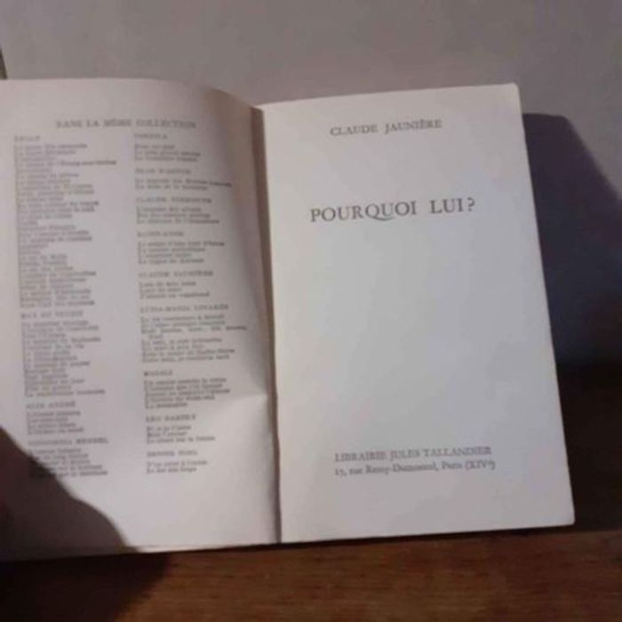 Pourquoi lui ? de Claude Jaunière - photo numéro 4