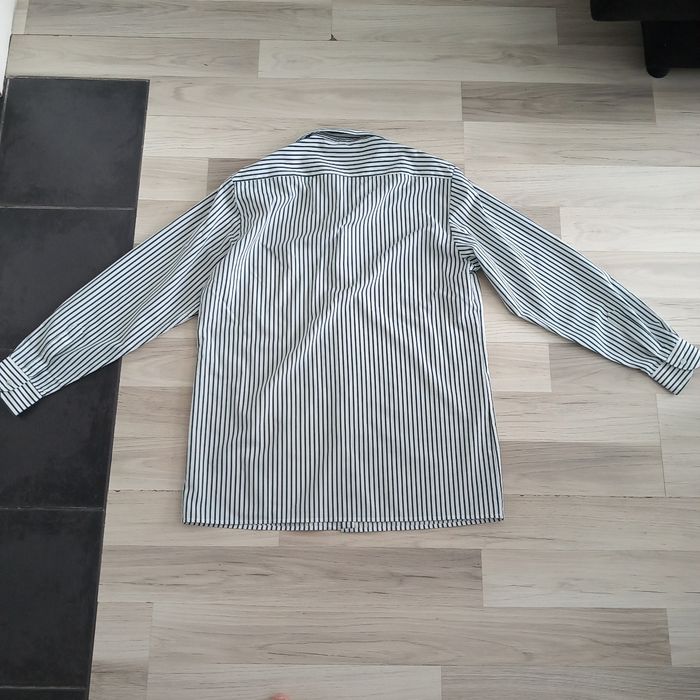 Chemise homme à manches longues blanc à rayures vertes C&A taille M - photo numéro 7