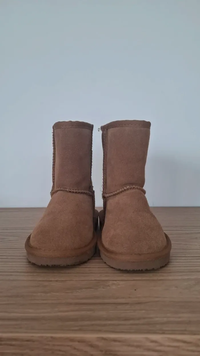 Bottes Nicebay laine et cuir - État neuf - Beige/Camel LA tendance de cette saison - photo numéro 3