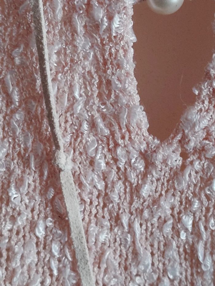 Joli polo rose chiné granité - photo numéro 3