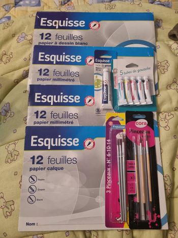 Lot de fournitures scolaires