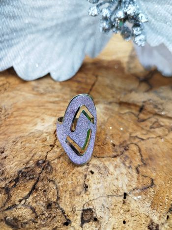 Bague réglable lilas