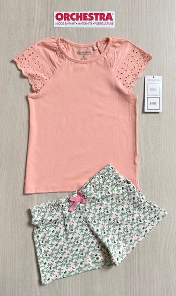 Ensemble assorti - corail - 4 ans - orchestra LH - excellent état