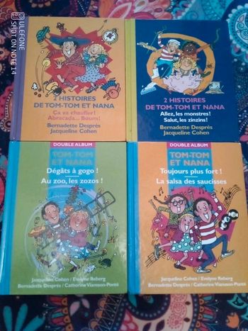 Lot de 4 gros livres cartonnés Tom Tom et nana