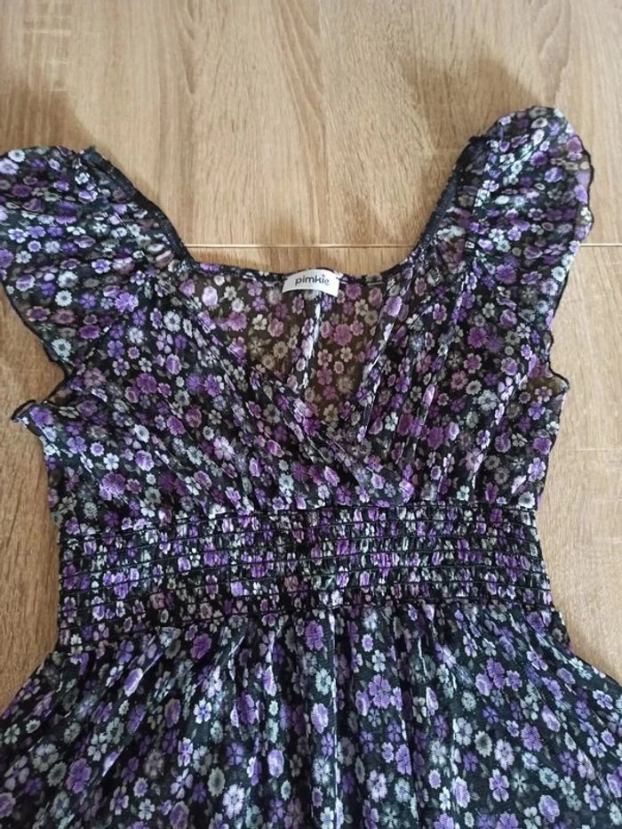 Blouse transparente fleurie - photo numéro 4