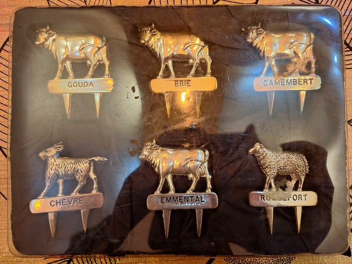 Ensemble 6 marqueurs à fromage métal argenté - photo numéro 2
