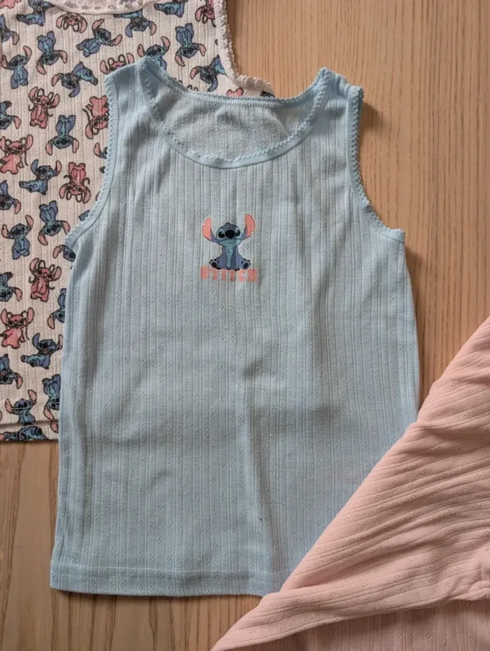 Lot 3 débardeurs thermique Stitch disney - photo numéro 3