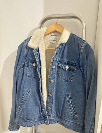 Veste en jean bleue avec col en fourrure Pimkie S
