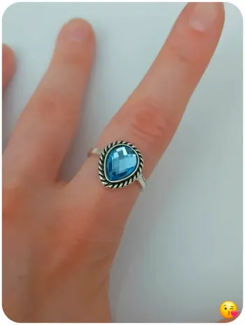Bague argentée tendance en acier inoxydable