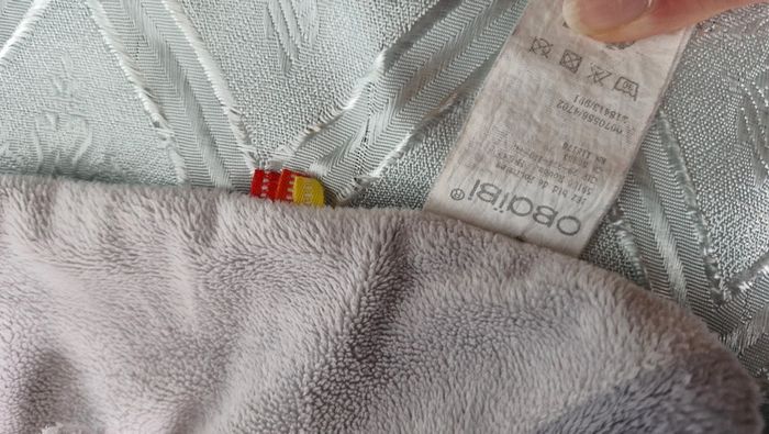 Doudou plat lion gris bleu Obaibi - photo numéro 7