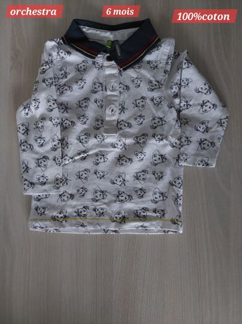 Tee-shirt garçon 6mois motif chien