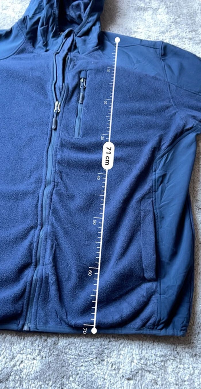 Veste polaire Reebok bleu marine à capuche – Taille XL - photo numéro 3