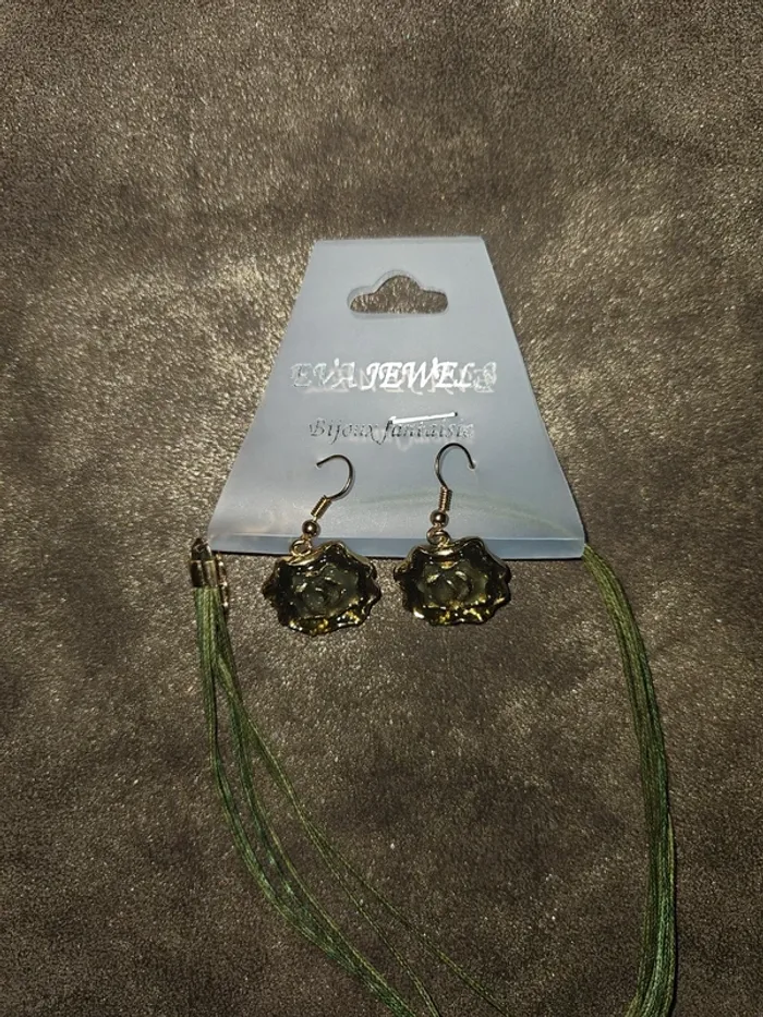 Eva jewels - Bijoux fantaisie vert - Taille 22cm - photo numéro 3