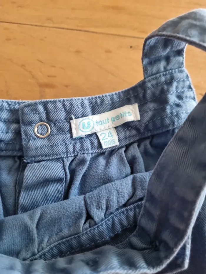 Robe bretelles u tout petits 24 mois bleue très bon état - photo numéro 4
