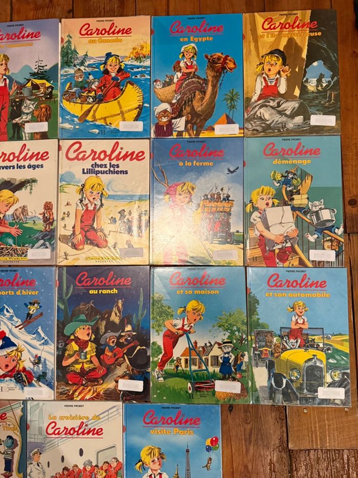 Blancs vintage années 90 anciens - Lot de 18 livres Caroline bd album Hachette - photo numéro 4