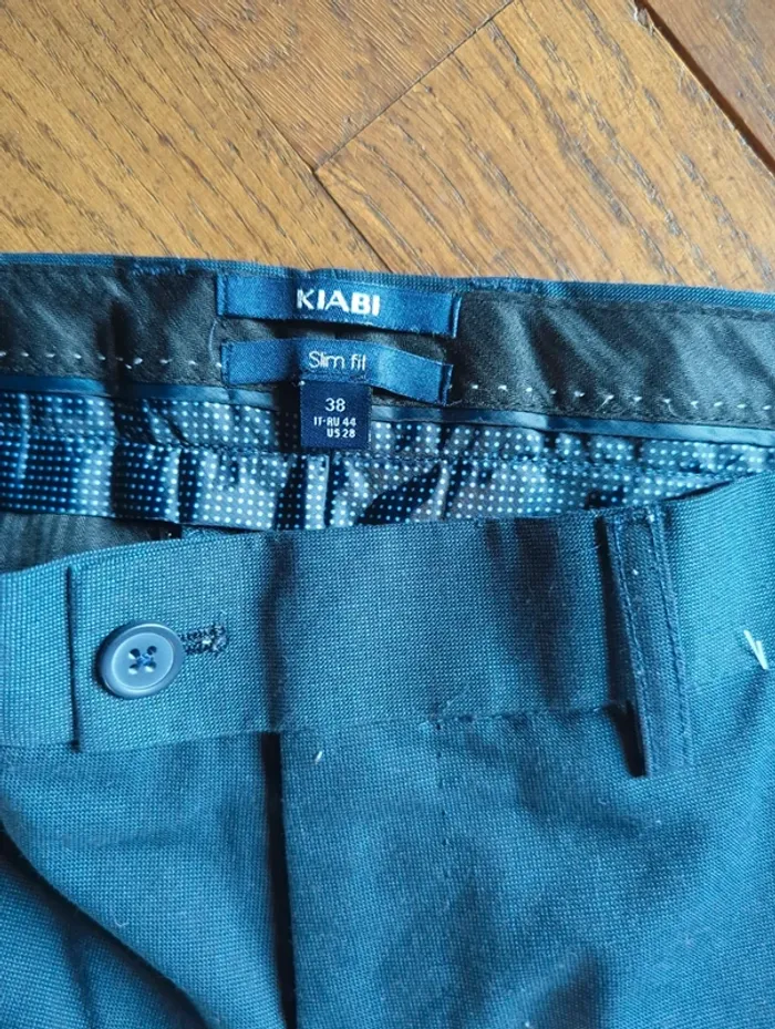 Pantalon bleu marine homme Kiabi slim fit taille 38 - photo numéro 2