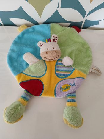Doudou plat rond cheval baby nat