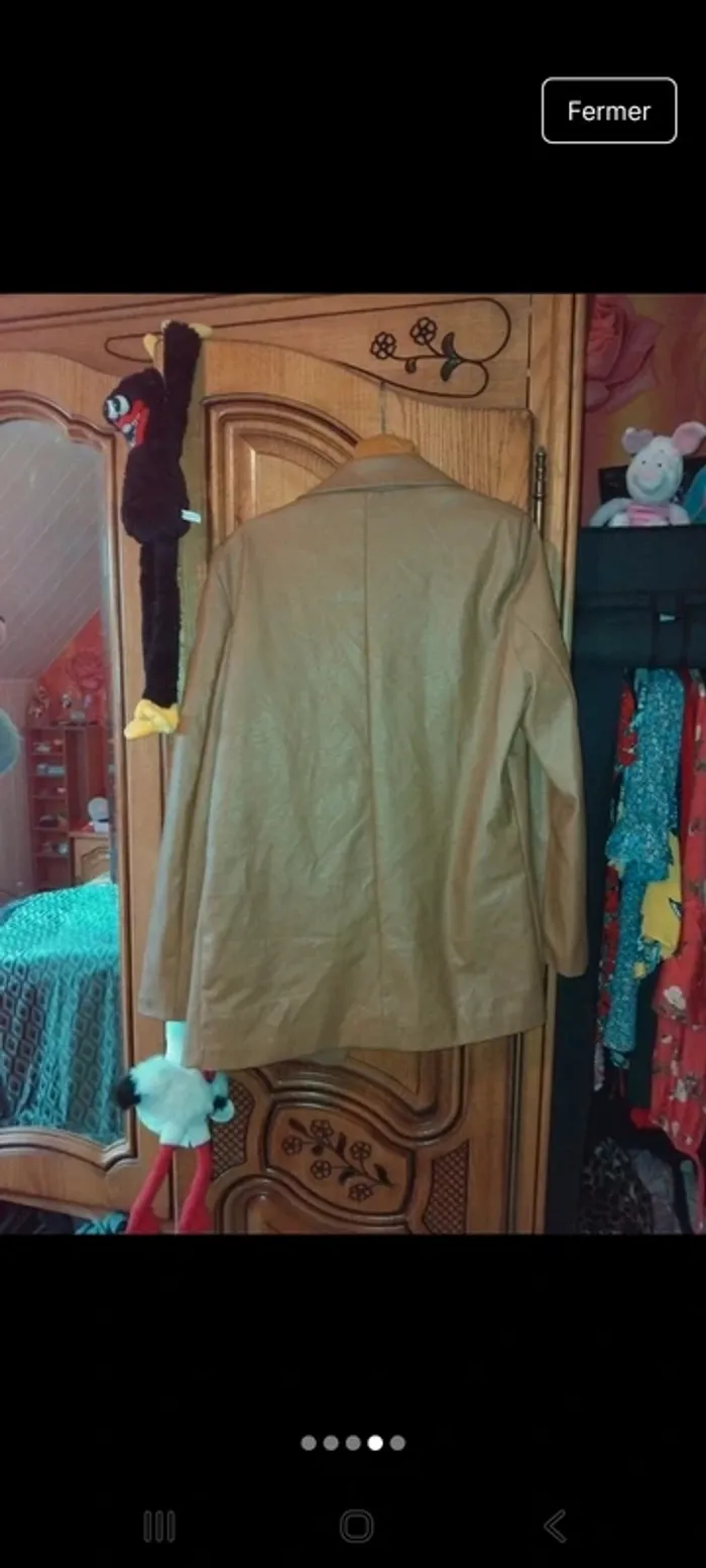 Veste mi mollet en simili cuir - photo numéro 4
