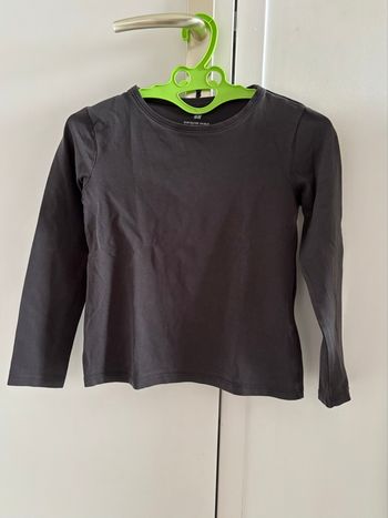 T shirt uni gris fille taille 7-8 ans